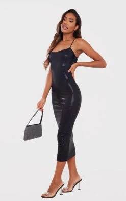 Black Glitter Cowl Halterneck Midi Dress -Women Clothing Shop bc4f54a9d9efa0a7a2d471c1ee7c4b3c0a15db6a cnb2615 3