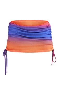 Red Ombre Print Ribbed Ruched Mini Skirt -Women Clothing Shop c2af24385becd3f31ff2b511bc6653b151637f8d cnd6724 6