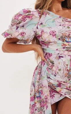 Pink Abstract Floral One Shoulder Puff Sleeve Draped Bodycon Dress 10 Pink Abstract Floral One Shoulder Puff Sleeve Draped Bodycon Dress -Women Clothing Shop c424316af17add5912906b1d16998b465ed6dfa9 cnd4314 4