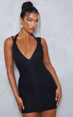 Black Ribbed Plunge Strap Detail Bodycon Dress 9 Black Ribbed Plunge Strap Detail Bodycon Dress -Women Clothing Shop c5f5bdf4cfba687e1a1c5a839674d4737fa4f15d cna1176 3