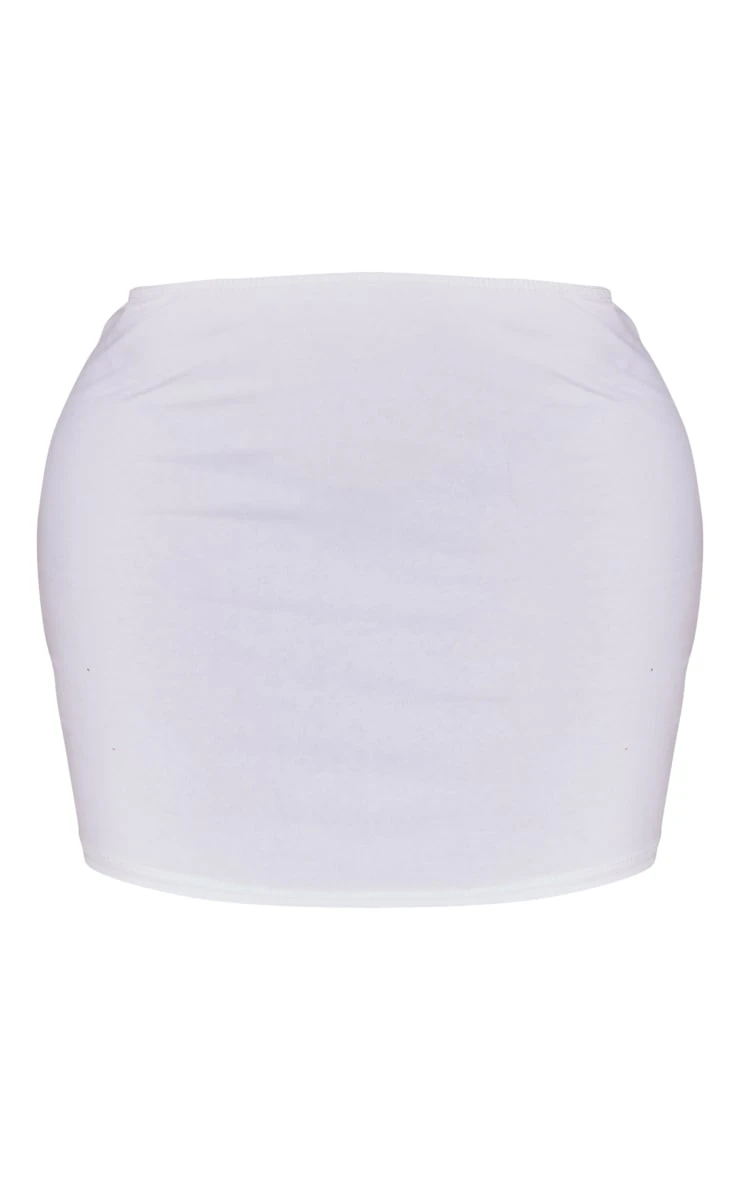 Shape White Cotton Dip Waist Mini Skirt 8 Shape White Cotton Dip Waist Mini Skirt - Image 6