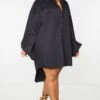 Plus Black Balloon Sleeve Shirt Dress -Women Clothing Shop ca2d4c753b862868c7c505110303195fa7c1f61b cms0568 1