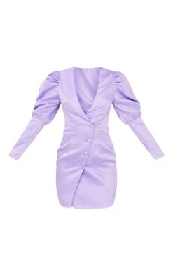 Lilac Satin Puff Sleeve Asymmetric Button Blazer Dress 11 Lilac Satin Puff Sleeve Asymmetric Button Blazer Dress -Women Clothing Shop cbb0898f393bf4f1cdcc0fc17abb65cd8cedbbb7 cmw5579 5