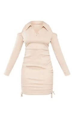 Sand Rib Drop Sleeve Ruched Bodycon Dress 11 Sand Rib Drop Sleeve Ruched Bodycon Dress -Women Clothing Shop cd0290b24beb806257ab16ff5b79f03b9e23fa8b cnb3592 5