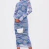 Tall Denim Print Ruched Midaxi Dress -Women Clothing Shop cda69a117067c65ff10269d9519df46ca994b939 cnd3439 1