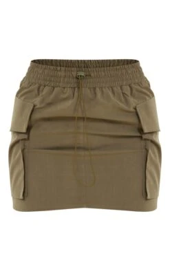 Khaki Shell Pocket Detail Toggle Waist Micro Mini Skirt -Women Clothing Shop ce5b8f56c466e8a93f6356043dd5cb0899733028 cnd1594 6