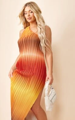 Brown Ombre Plisse One Shoulder Scoop Back Maxi Dress 10 Brown Ombre Plisse One Shoulder Scoop Back Maxi Dress -Women Clothing Shop d246902477afb0845fe4881119e06cdc33d2005f cne2949 4