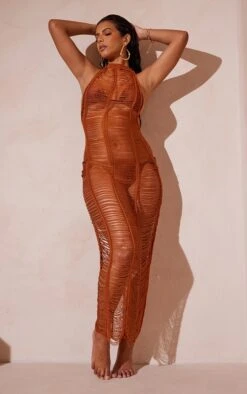 Tan Knitted Tassel Maxi Beach Dress -Women Clothing Shop d689a9b4efc6a0f64c1f8c343f6ba9591ca8c207 cmw2096 4