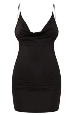 Black Slinky Scoop Back Cowl Neck Ruched Bodycon Dress -Women Clothing Shop db76db827269497bd2b34dde7cb7a18fc5aedba9 cmw1169 5