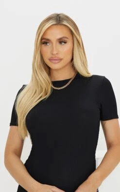 Maternity Black Ribbed Crew Neck Midi Dress -Women Clothing Shop db89a7b0434462782614f45f28d5978671105ee3 cms0989 5