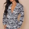 Monochrome Zebra Print Oversized Blazer Dress -Women Clothing Shop df2665401ecbdd8c8e037d497673d9094de929f0 cmw9857 1
