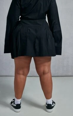 Plus Black Pleated Mini Skirt -Women Clothing Shop e052478d778760da0364310f807c89c3b4884541 cnc7375 3