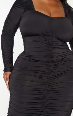 Plus Black Long Sleeve Extreme Ruched Midaxi Dress 10 Plus Black Long Sleeve Extreme Ruched Midaxi Dress -Women Clothing Shop e15d159b4601424e2ce0942e0f6d5ae5f7f03bb8 cmv1516 5