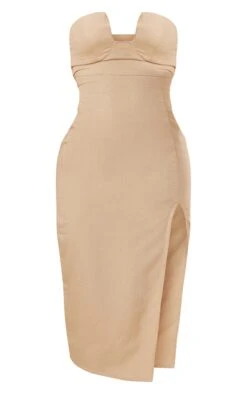 Stone Linen Bandeau Cup Detail Midi Dress -Women Clothing Shop e1aea179a61fc23087e52743df1996ece6dc870c cnd5923 5