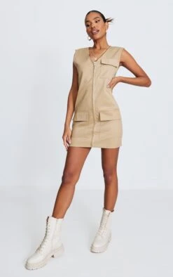 Camel Cargo Pocket Detail Sleeveless Dress 9 Camel Cargo Pocket Detail Sleeveless Dress -Women Clothing Shop e7bdc722057db2f272da2c2514fdbfce7e35e026 cnd1297 3