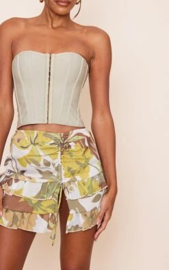 Green Floral Printed Woven Tie Side Frill Mini Skirt 12 Green Floral Printed Woven Tie Side Frill Mini Skirt -Women Clothing Shop e896a3c40ea24953d98dc6b4fce3d7ee236bf35d cnd9250 5