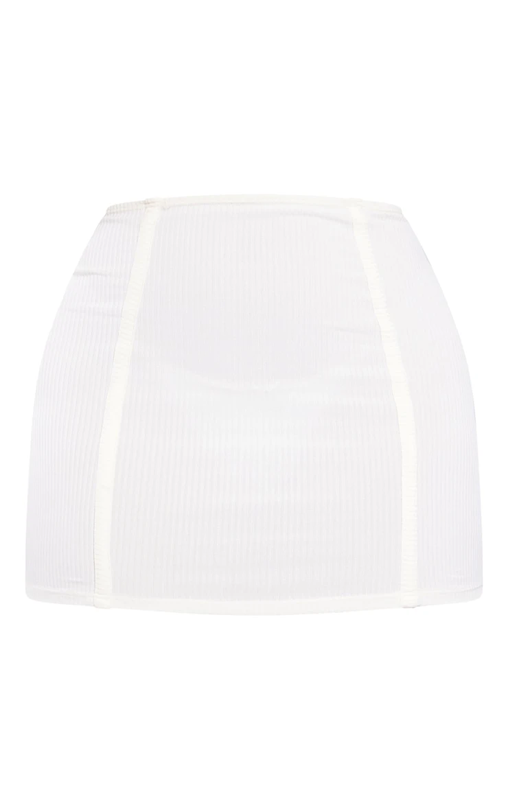 Shape Cream Rib Panel Detail Bodycon Skirt 8 Shape Cream Rib Panel Detail Bodycon Skirt - Image 6
