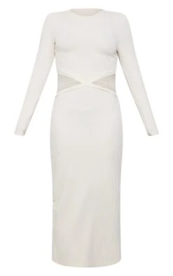 Cream Textured Rib Cross Cut Out Maxi Dress -Women Clothing Shop e9c3d322a060a3682fa6c2351388f49d4005bca5 cnd1333 5