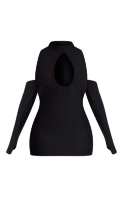 Shape Black Textured Plunge Bodycon Dress -Women Clothing Shop ec310abd9e5d0652b079c252cb8c49d38a06eccc cna2744 5