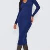 Tall Ink Blue Plunge Polo Neck Midi Dress 1 Tall Ink Blue Plunge Polo Neck Midi Dress -Women Clothing Shop f17503354401c98451155e7b6d873ab2e235de96 cnd0590 1