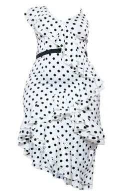 Plus White Polka Dot Ruffle Detail Midi Dress -Women Clothing Shop f543f4e7c7bba062f954087411a57bfdfacf41c1 cnd4879 5