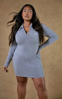 Renew Plus Grey Zip Up Plunge Bodycon Dress 9 Renew Plus Grey Zip Up Plunge Bodycon Dress -Women Clothing Shop f7ab735cb3a8fbd2556ce287849cdf1657ebc1ce cnc1146 3