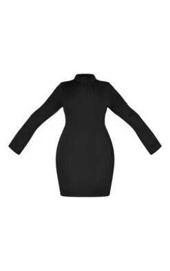 Plus Black Rib High Neck Bodycon Dress -Women Clothing Shop f8e63df0186a6dab762ad982f20c4907cb05aaab cnc5160 5