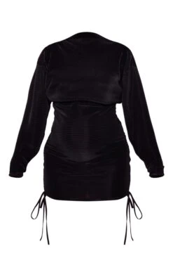 Maternity Black Plisse Bodycon Mini Dress -Women Clothing Shop f8ee6066113b0dc1bb881cc6a09fb54012e0c060 cne2142 5