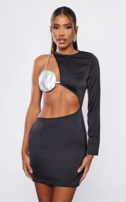 Black Satin One Shoulder Cup Detail Bodycon Dress -Women Clothing Shop f9d67732908cfe2779c9205a2884f3c2d59a5f51 cnb0761 3