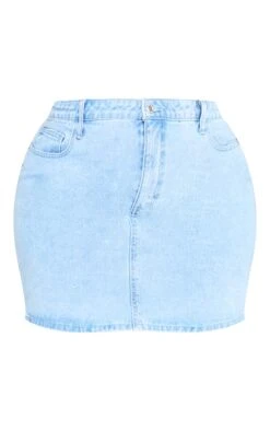 Plus Light Blue Wash Denim Mini Skirt -Women Clothing Shop fc77b521498845805303495d13fe3e47e59b235f cnd2842 6