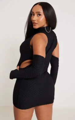 Shape Black Textured Plunge Bodycon Dress -Women Clothing Shop fc865db0f6da2ef80ce2ecf4fcec7bd4f0cd1056 cna2744 2